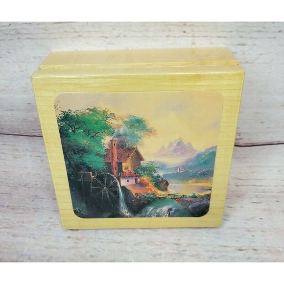 Enhance Your Home Décor with a Set of 6 Decorative Coasters Featuring Beautiful - Picture 8 of 12